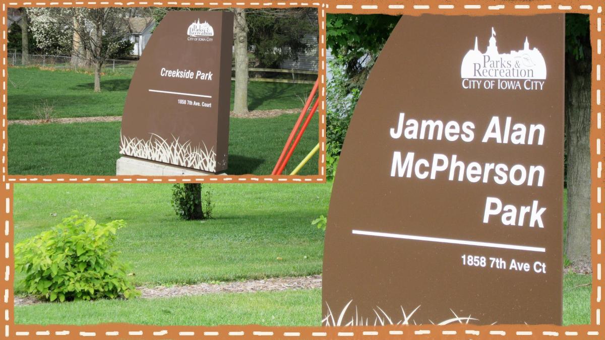 James Alan McPherson Park New Sign